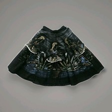 Vtg 1960 Hand Painted 100 Cotton Circle Skirt, Girls Sz L