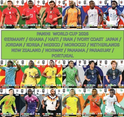 Panini Adrenalyn XL World Cup 2026 Base cards - Germany to Portugal #190 to #381 - Image 1 of 2