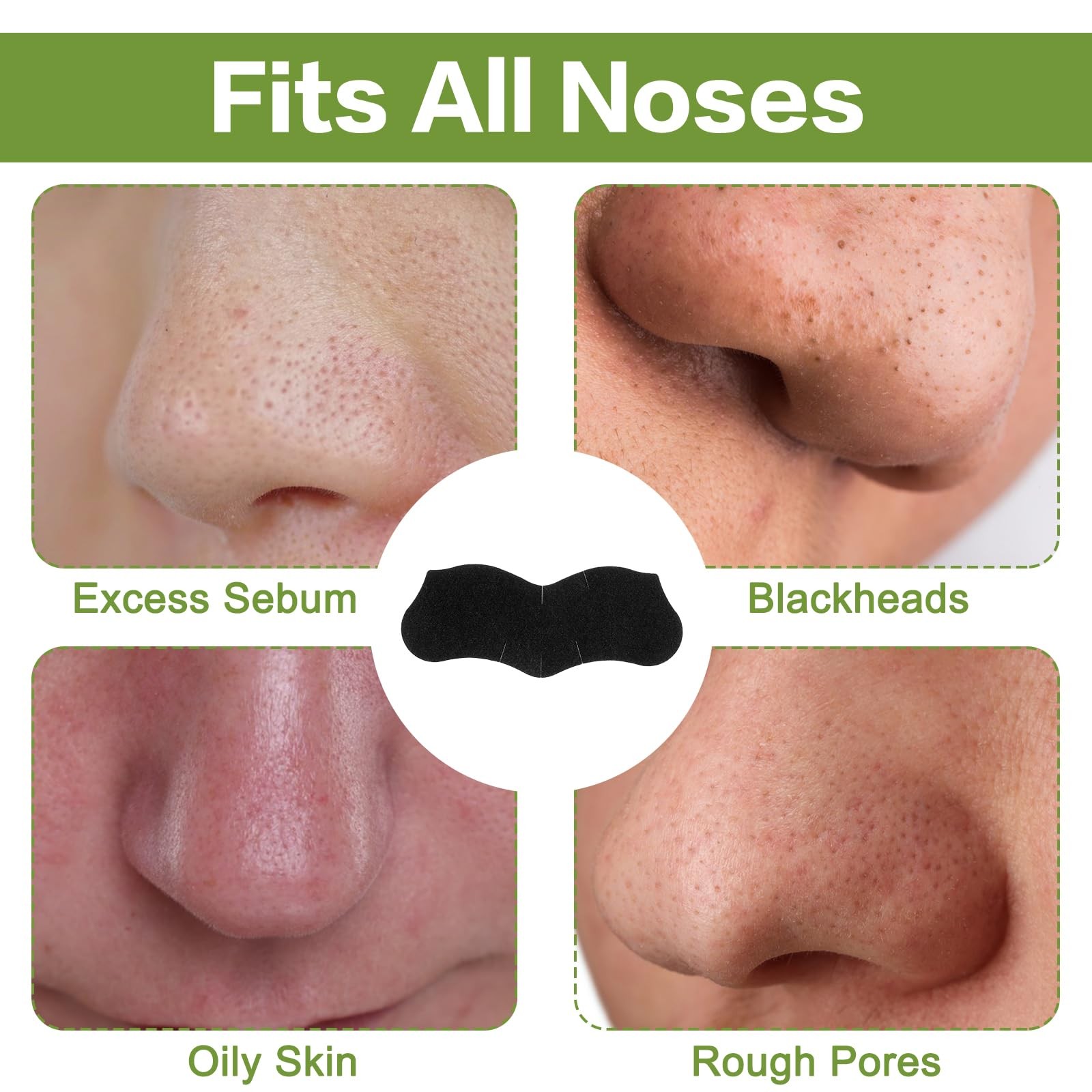 120PCS Blackhead Remover Pore Strip, Bamboo Charcoal Face Black Head Remove