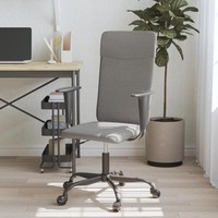BüRostuhl HöHenverstellbar Dunkelgrau Stoff