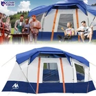 8-10 Person Family Camping Tent Waterproof Portable Large Cabin Tent Multi Rooms