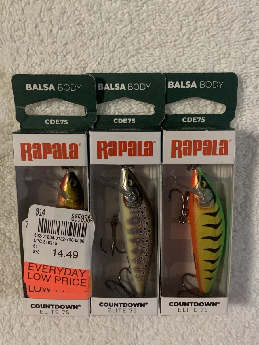 Ancien clown Rapala Shad Rap SR-7 5/16 oz Leurre de pêche à l'achigan