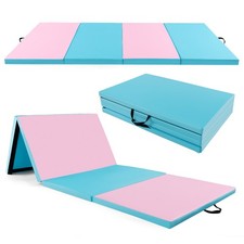 10' x 4' x 2" 4-Panel Folding Exercise Mat w/Carrying Handles for Gym Yoga