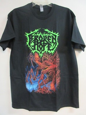 BROKEN HOPE OFFICIAL MERCH MUTILATED SONG LIST BAND CONCERT MUSIC T-SHIRT LARGE