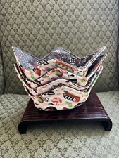 Sushi Print Bowl Cozy Microwave Safe Set Of 4. Also Good For Ice Cream