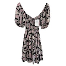 NWT Anthropologie Saltwater Luxe Smocked Floral Babydoll Mini Dress Womens Small