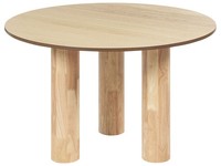 Esstisch Heller Holzfarbton Rund 120 Cm Mit Holzgestell Rustikal Orin