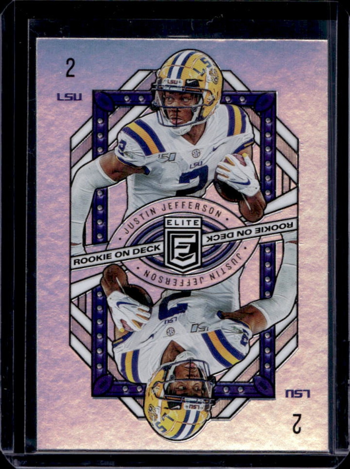 2020 Donruss Elite Justin Jefferson on Deck RC #9 Tigers Rookie