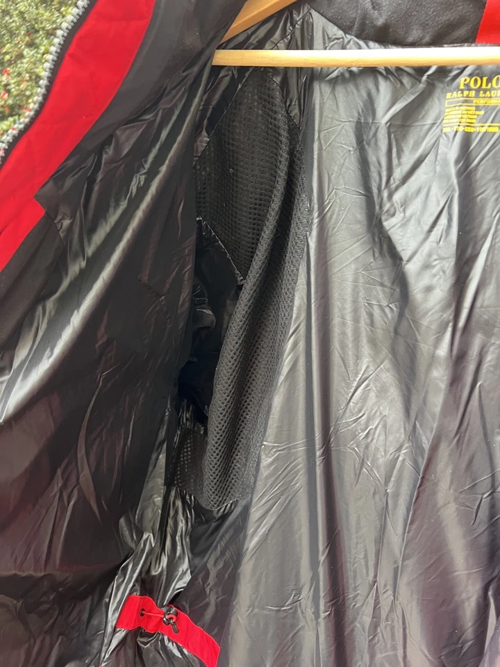 RLX Ralph Lauren Men XXL Red Black 650 fill Puffa Parka - rrp £395 Preloved - Image 3 of 4