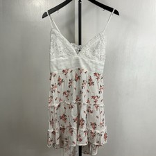 Birch and Stone XL Floral Lace Sundress Cutout Back Cottage Fairy Tie Back Boho