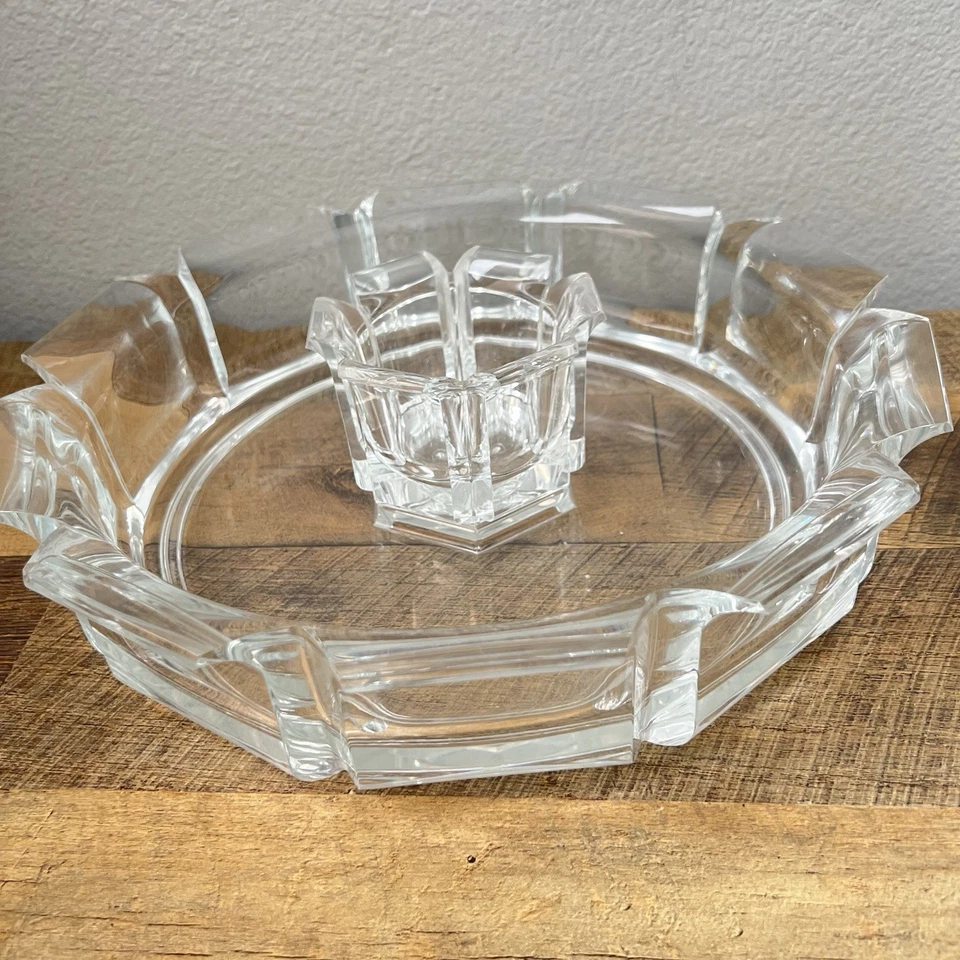 De colección Granulares Carlisle Regal Chip N Dip Lucite Acrílico Transparente Chip Veggie Foto 2 de 4