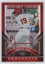2015 Panini Elite Extra Edition Prospects Red Ink /25 Edmundo Sosa #146 Auto he0