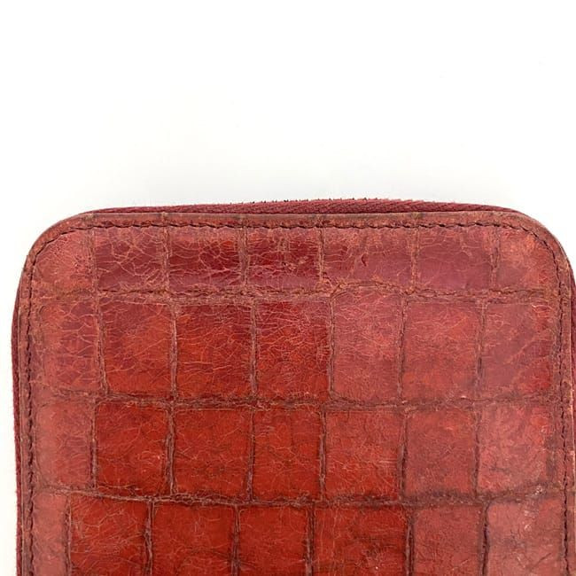 Miumiu Coin Case Ec-22044 Red Purse Leather 197A Miu