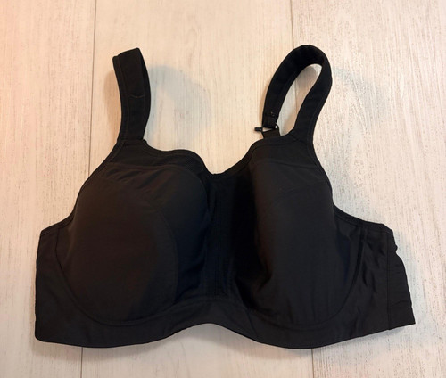 PANACHE 5021 Full-Busted Underwire High Impact Sports Bra Sz 38DD Black