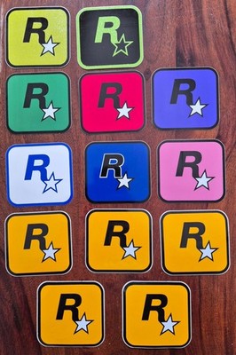 13 x Offizielle Rockstar Games (R*) Logo Sticker (GTA, Red Dead Redemption)