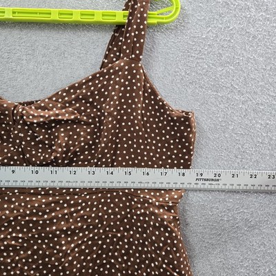 Old Navy Women Dress XL Brown Polka Dot A-Line Sleeveless | eBay