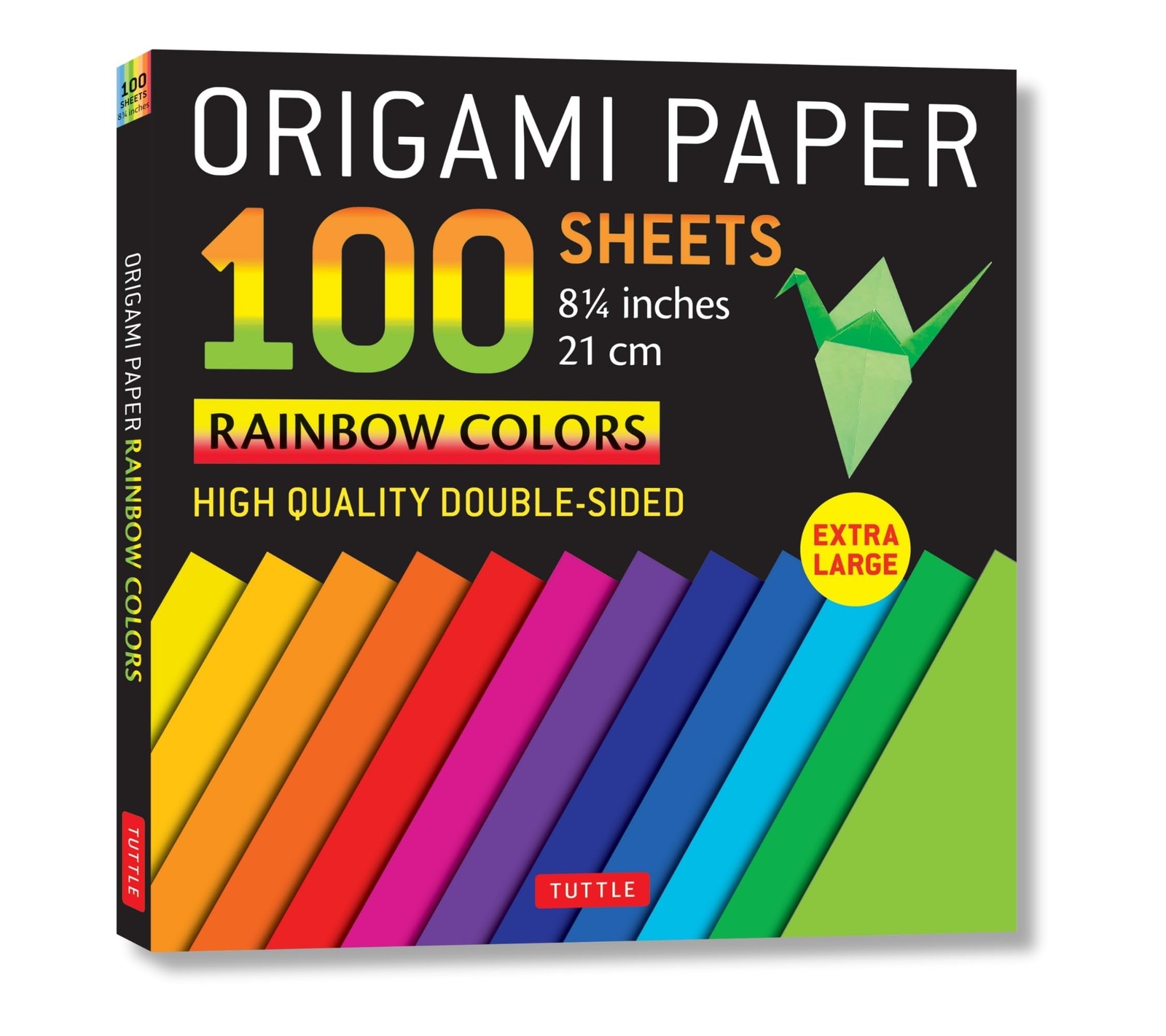 Tuttle Publishing Origami Paper 100 Sheets Rainbow Colors 8 1/4" (21 Cm): Double-Sided Origami Sheets Printed With 12 Different Color Combinations (Instructions For 5 Projects Included) - Image 2