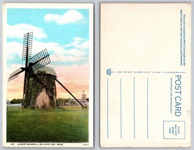 Oldest Windmill Cape Cod Mass Postcard
