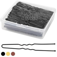 Haarnadeln 200 StüCk Schwarz 7Cm U-FöRmig Metall FüR Damen Friseursalon Hochzeit
