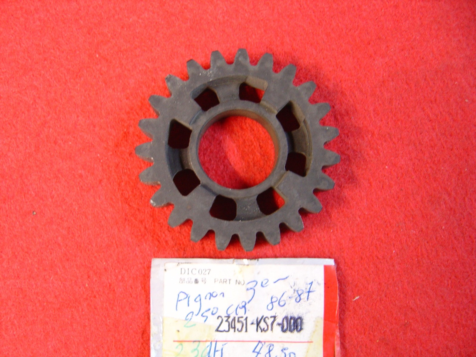 Pignon 23 dents de 3ème vitesse pour arbre de boite de moto CR250R 1986-1987