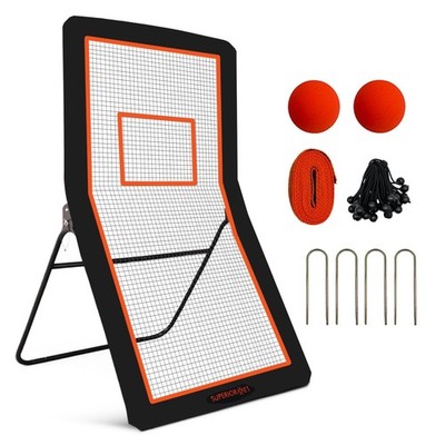 4x7FT Lacrosse Rebounder,Volleyball Training Equipment,Bouced Back Net in Dif...