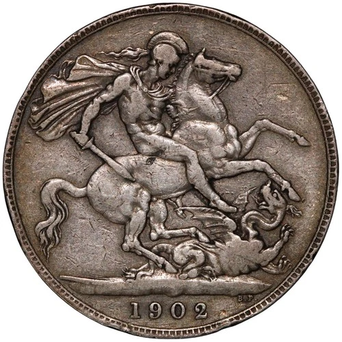 1902 Edward VII Silver Crown – British – Coronation Year