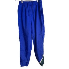 Vintage 90s Nike Windbreaker Track Pants Women's Cobalt Blue Ankle Zip L 12/14