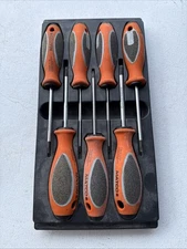 Matco Witte Screwdriver Set 7 pcs Orange and Grey Handles, Soft Grip