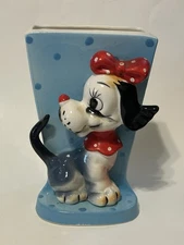 Vintage 1960’s Sally Circus Dog Wall Pocket Vase by Artmark Japan