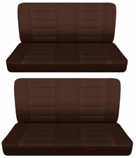 Fits 1962 Chevrolet impala 4-door sedan Front and Rear bench seat covers brown