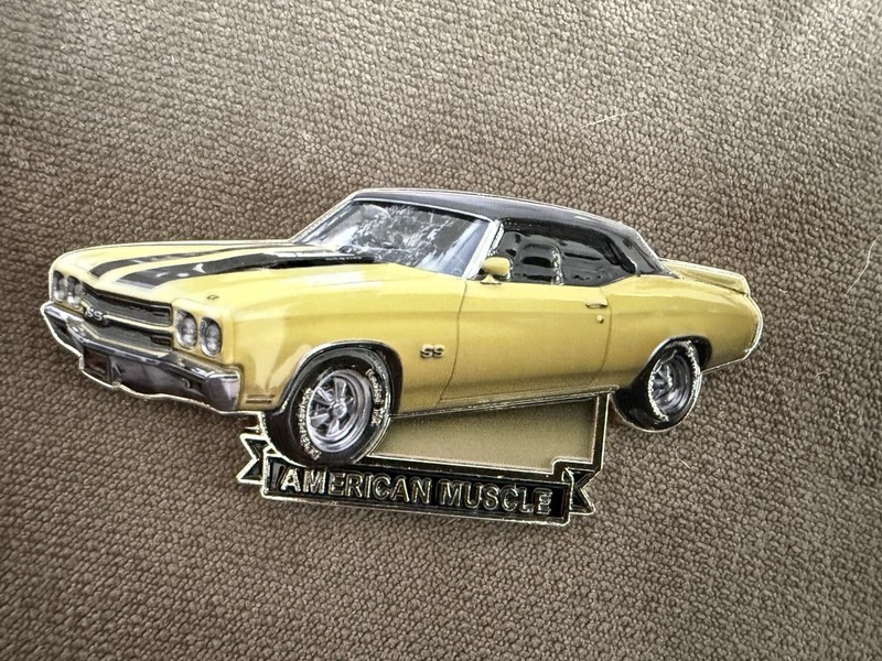 Chevrolet 1970 Chevelle SS American Muscle Collectible Challenge Coin  Yellow