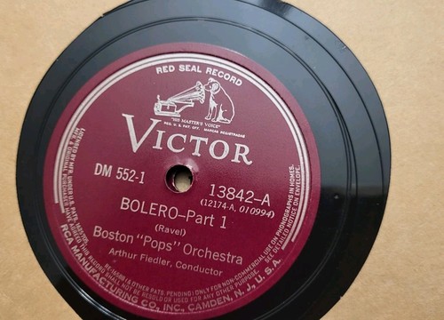 Ravel BOLERO; 2 Record Set; 12" 78RPM; Boston "Pops" Orchestra; Victor Red Seal - Picture 3 of 8