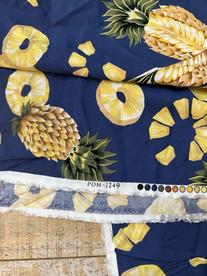 Pineapple Apparel Fabric Navy Blue Lightweight Silky Rayon? 4 Yards, 8” Long - Image 4 of 4