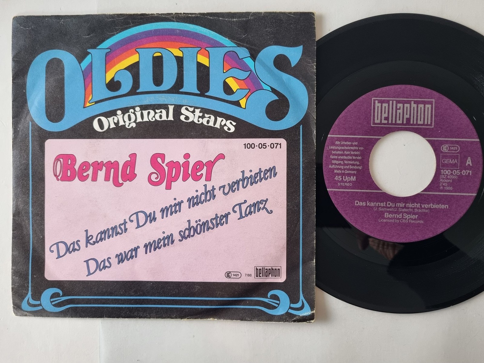 Bernd Spier - Das Kannst Du Mir Nicht Verbieten/ Das War Mein Schönster Tanz 7''