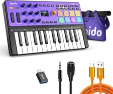 US Synido USB C Rechargeable MIDI Controller Keyboard 25 Keys TempoKEY W25