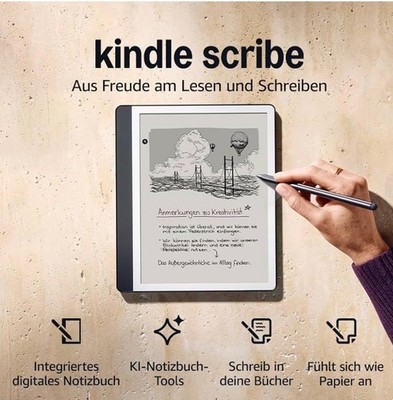 Amazon Kindle Scribe 1. Gen 16GB, Wi-Fi, 10,2 Zoll - Tungsten Gray (mit...