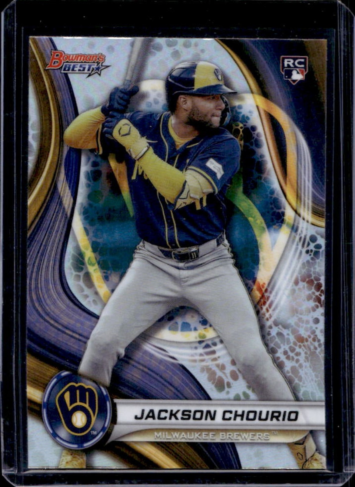 2024 Bowman's Best Jackson Chourio RC Refractor Rookie #38 Brewers