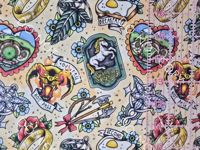 Custom 100% Cotton Woven Fabric Lord Of The Rings Movie By the 1/4 Yard 9x56 Tat