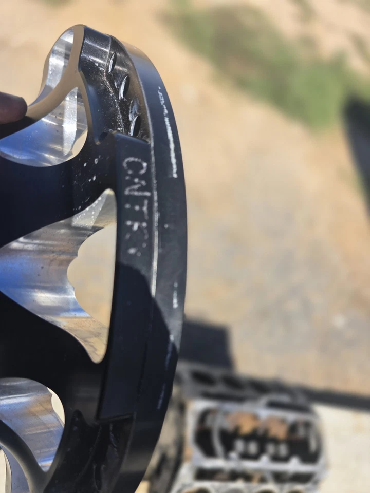 2 - 15" RC COMPONENTES NEGRO CORTE CONTRASTE RUEDAS CENTROS 5X5 NHRA Drag Race Foto 3 de 3