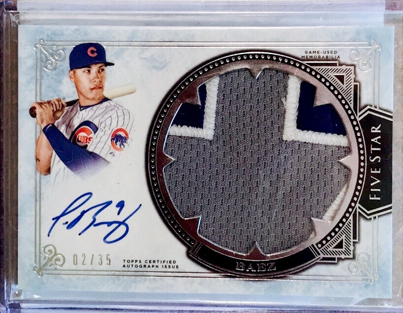 JAVIER BAEZ 2015 TOPPS FIVE STAR JUMBO PATCH AUTO 02/35 RC ROOKIE 