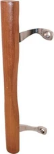 Wood Sliding Patio Door Pull Handle With Chrome Mounting Brackets Durable Design