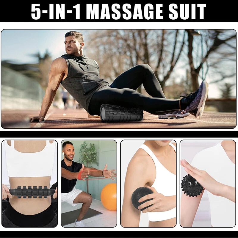 6 in1 Foam Roller Set High Density Deep Tissue Massager for Muscle Relax New - Image 3 of 4