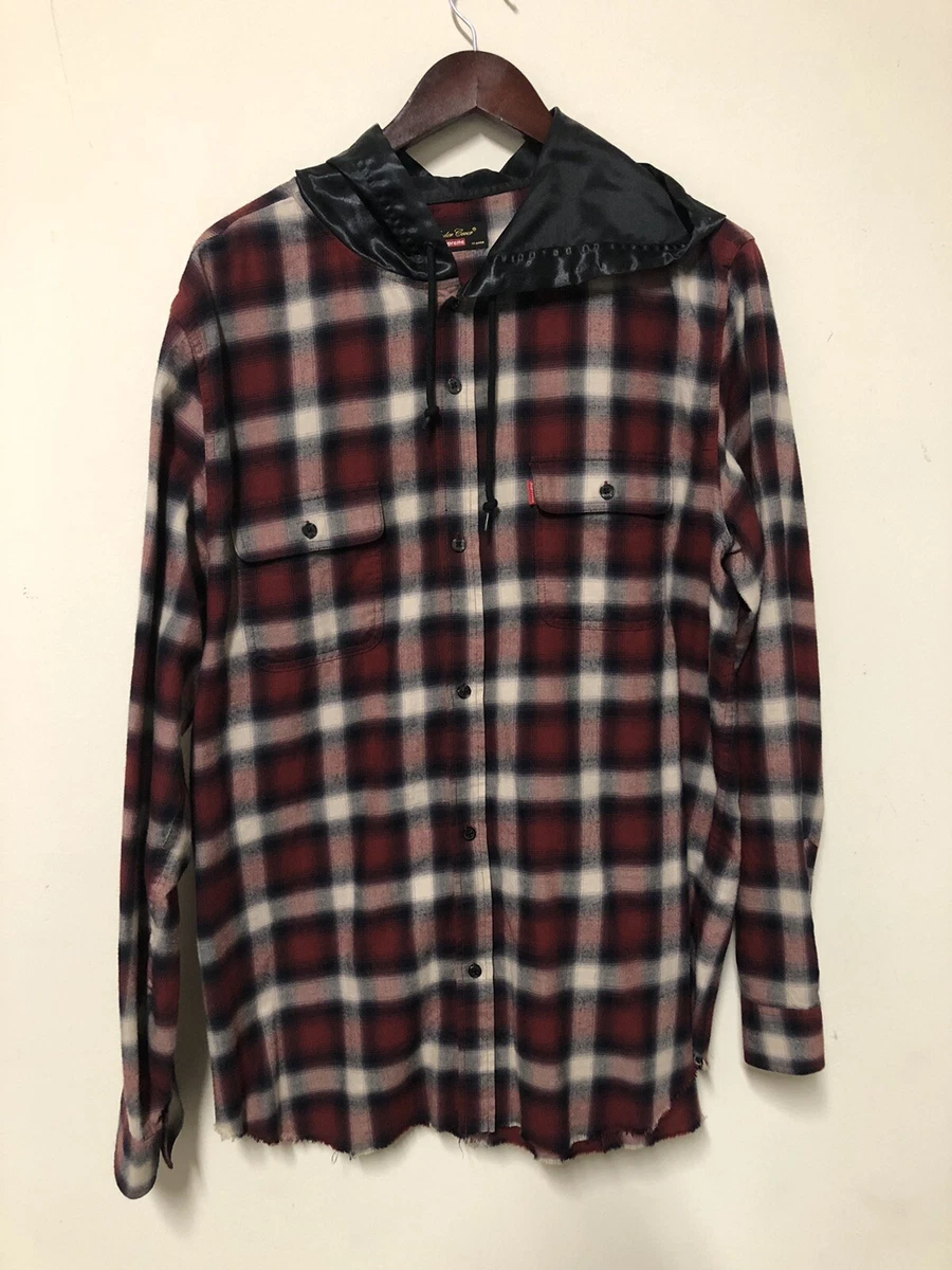 supreme x undercover xl bear hooded flannel Red ss2015 | eBay