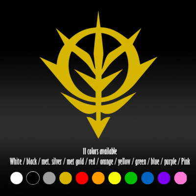 6'' Zeon logo Manga Anime Laptop Bumper Car Window Diecut Vinyl Decal 