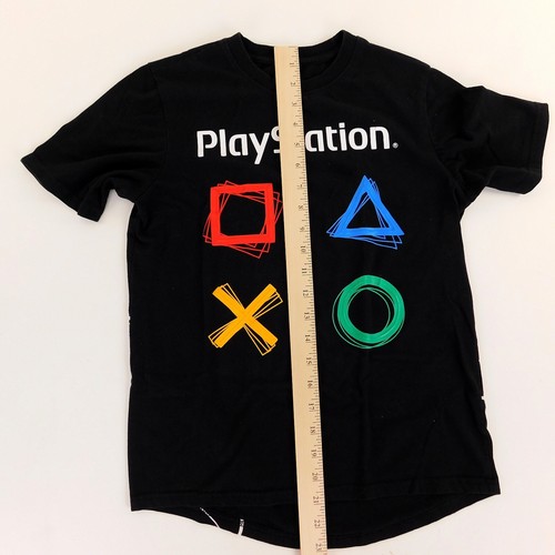 Playstation T-SHIRT Youth L Graphic Controller Buttons Front Controller Back - Foto 6 di 8