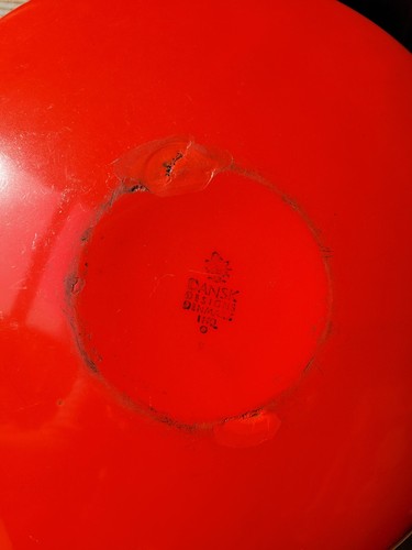 Vintage Dansk Kobenstyle Skillet, Red, Quistgaard, Enamel - Picture 5 of 6