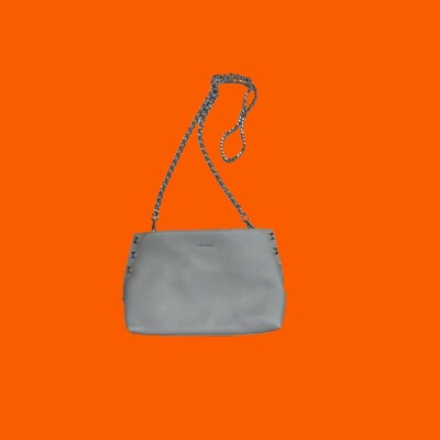 TED BAKER Damen Umhängetasche Jemira, Leder, Nietenschleife, hellgrau