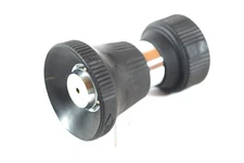 Garden Hose Nozzle Fireman's Style Heavy Duty Brass & Chrome High Flow Sprayer