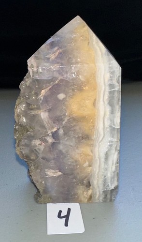 Fluorite w Pyrite Raw Edge Tower/Quartz Crystal, Metaphysical,Decor,Symbiosis - Picture 16 of 43