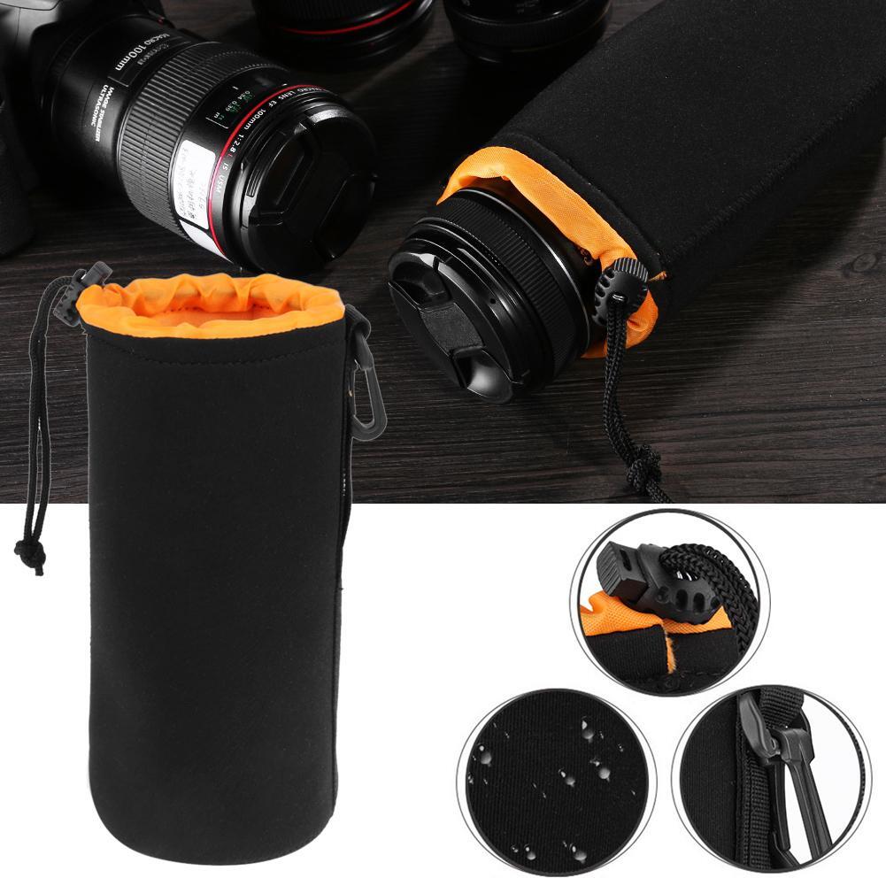 Waterproof Neoprene Camera Lens Pouch Bag Drawstring Protector Case (XL